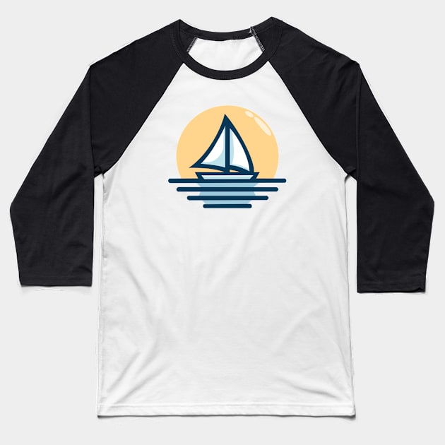 Sail Baseball T-Shirt by Rekayasabumi